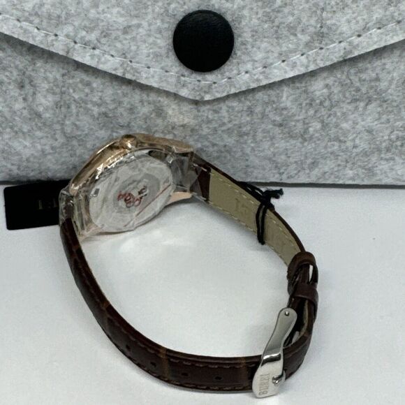 Burei S-13001L Men's Brown Leather Strap Analog Dial Quartz Wrist Watch JNA56 - Picture 10 of 13